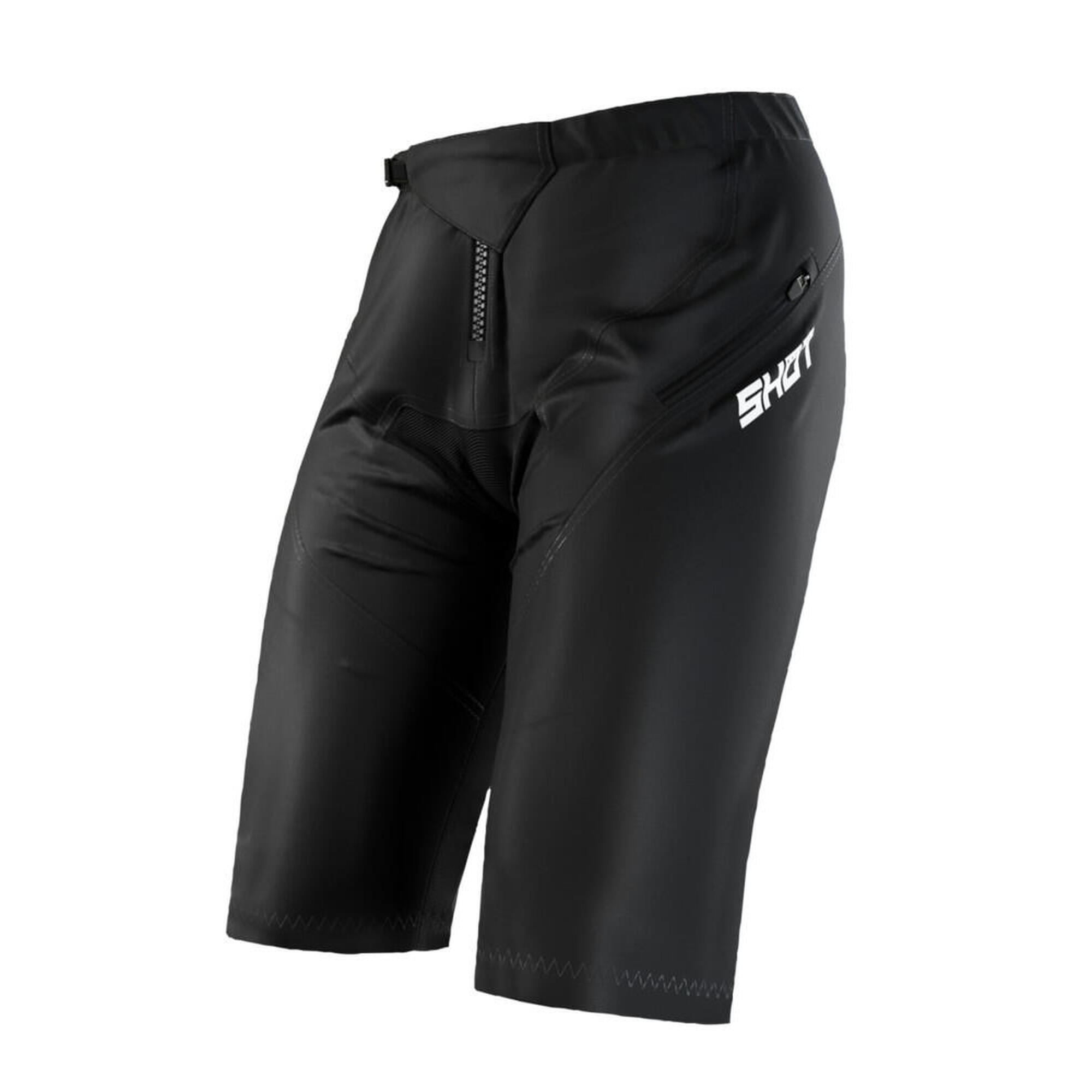 Pantaloncini ciclismo adulto Shot Neo Defender. Nero |  Shot Race Gear