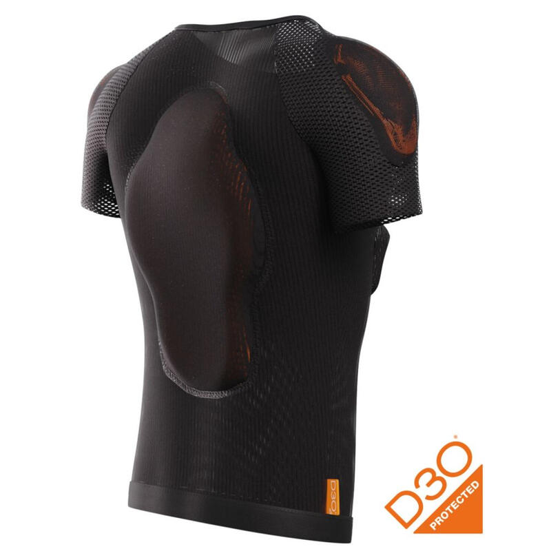 Gilet di Sicurezza bmx uomo D3o Race Maniche Corte, Nero