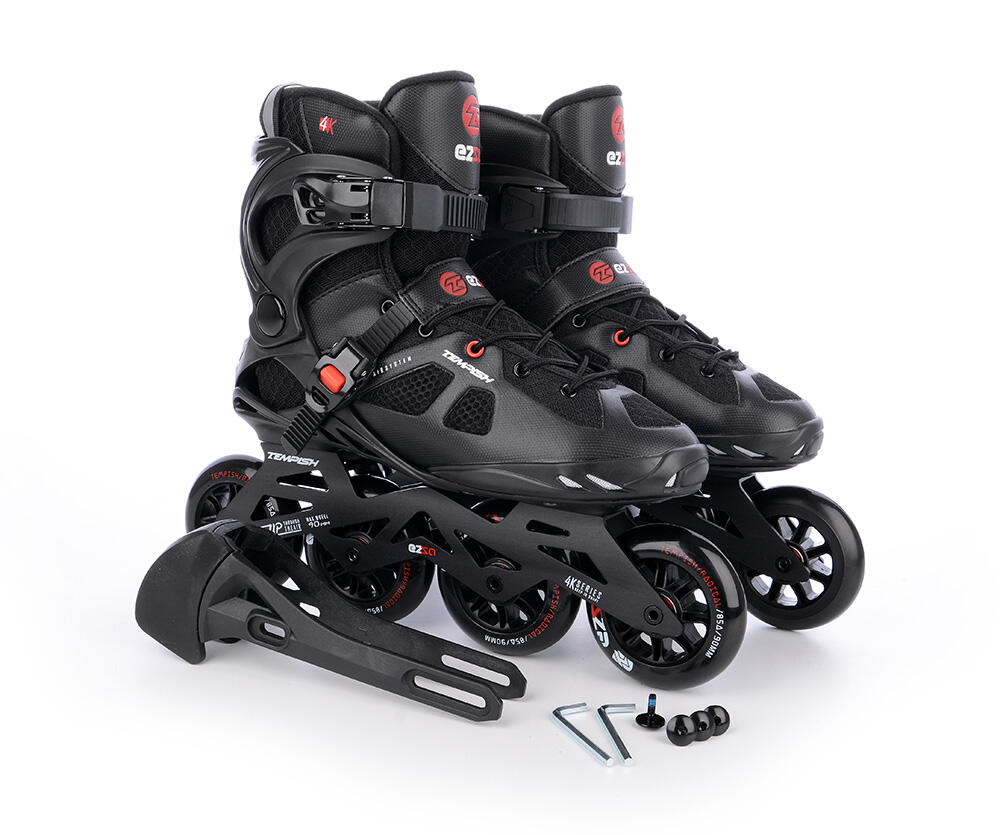 Ezza 90 – Femme – Rollers en ligne – Noir – Vert 6/7