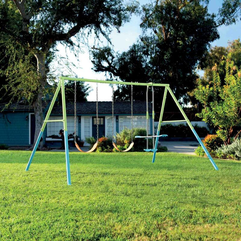 Intex 44121 - Altalena Swing Set Colorata, 3 componenti, 343x249x203 cm  INTEX