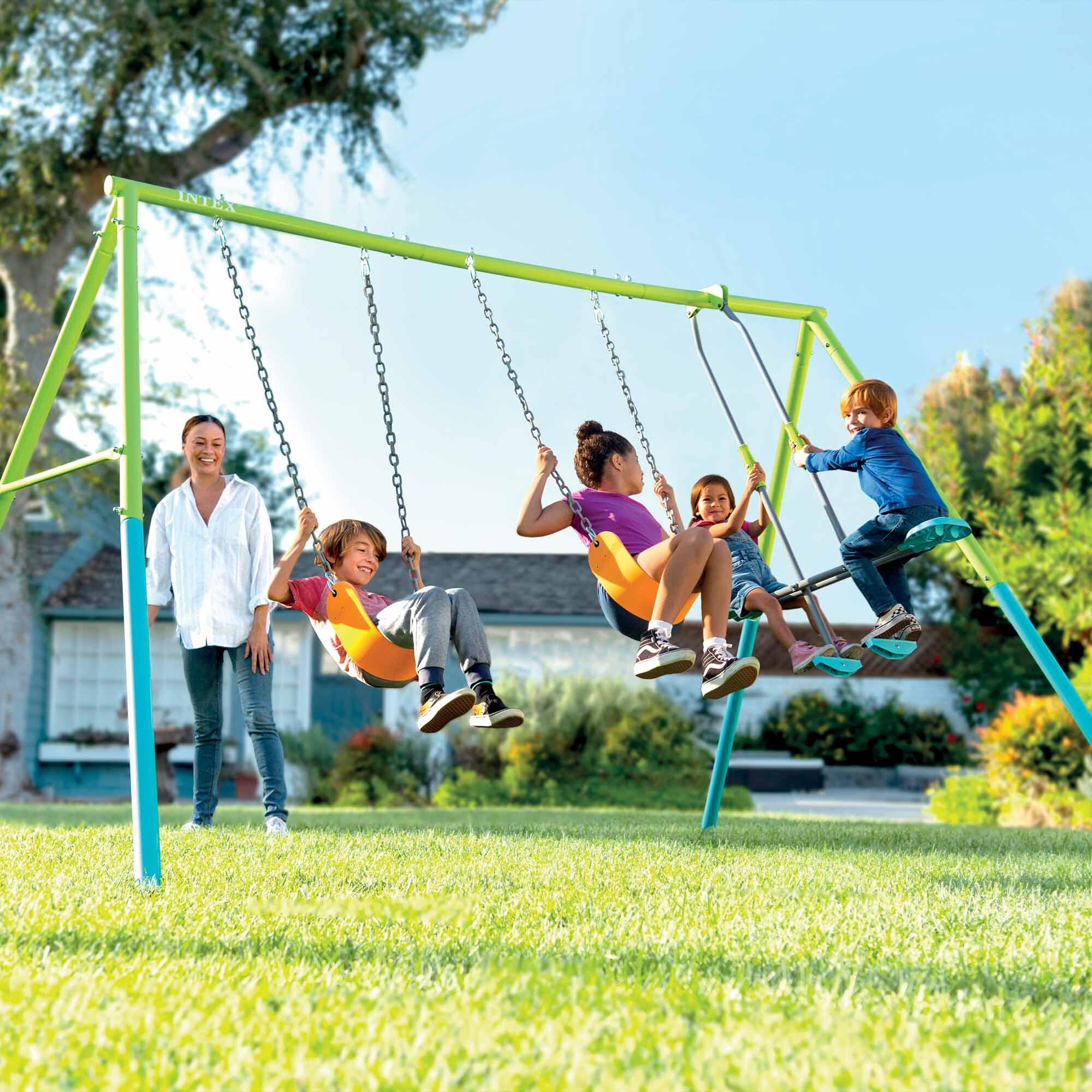 Intex 44121 - Altalena Swing Set Colorata, 3 componenti, 343x249x203 cm 7/7