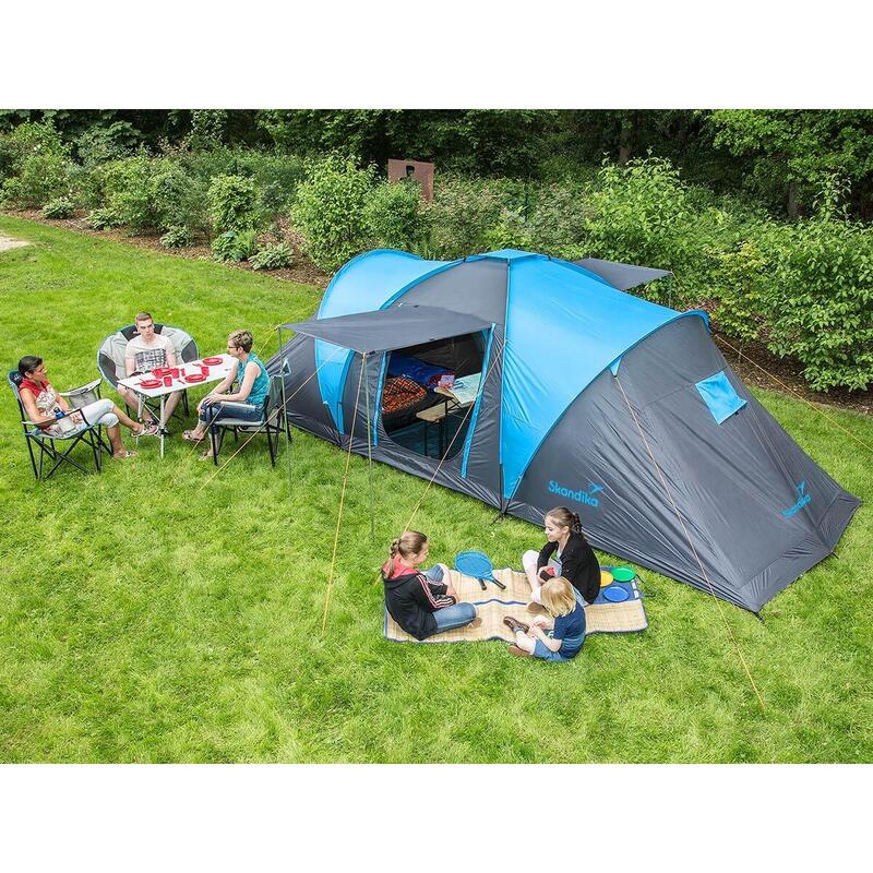 Tente familiale Hammerfest 8 Protect - 8 personnes - Sol cousu, 2 cabines - bleu