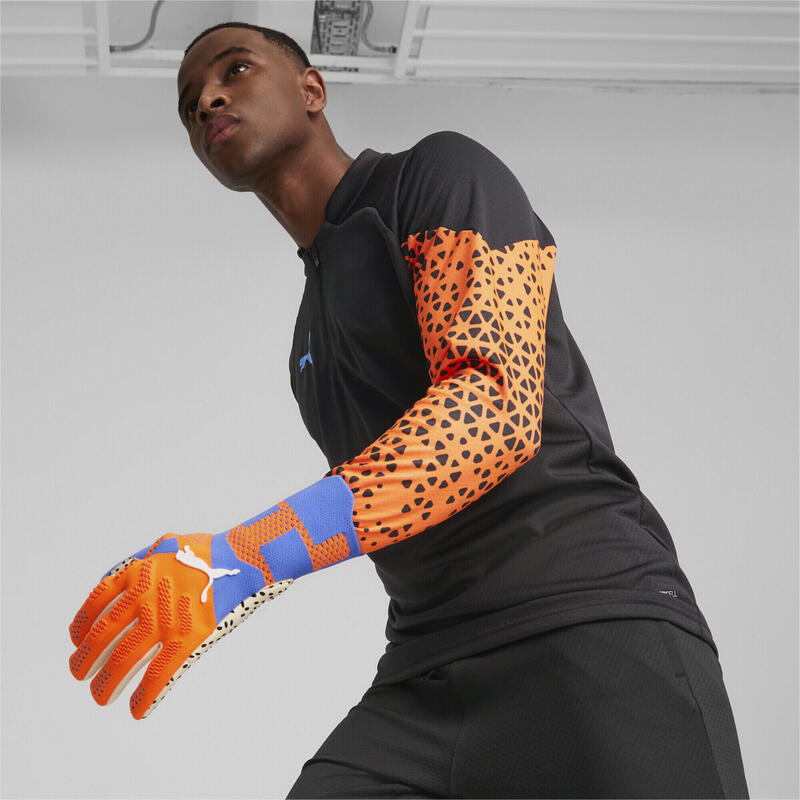 Gants de gardien de football FUTURE Ultimate PUMA Ultra Orange Blue Glimmer
