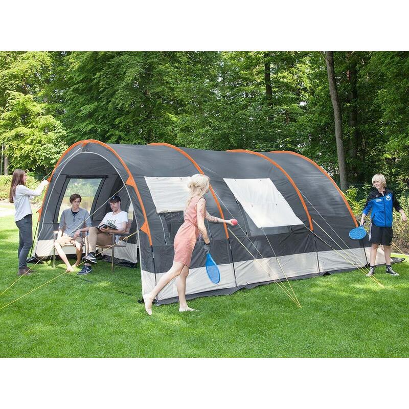 Tenda campeggio familiare tunnel - Helsinki 6 persone - 1x cabine letto scura