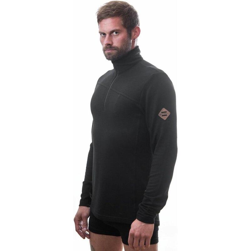 Baselayer Merino Extreme Outdoor Herren Langarm Half Zip Rot X-Large