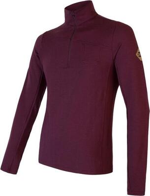 Baselayer merino extreme outdoor heren lange mouw half zip rood x-large