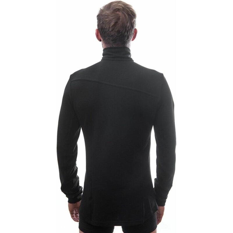 Baselayer Merino Extreme Outdoor Men's Long Sleeve Half Zip Noir Petit