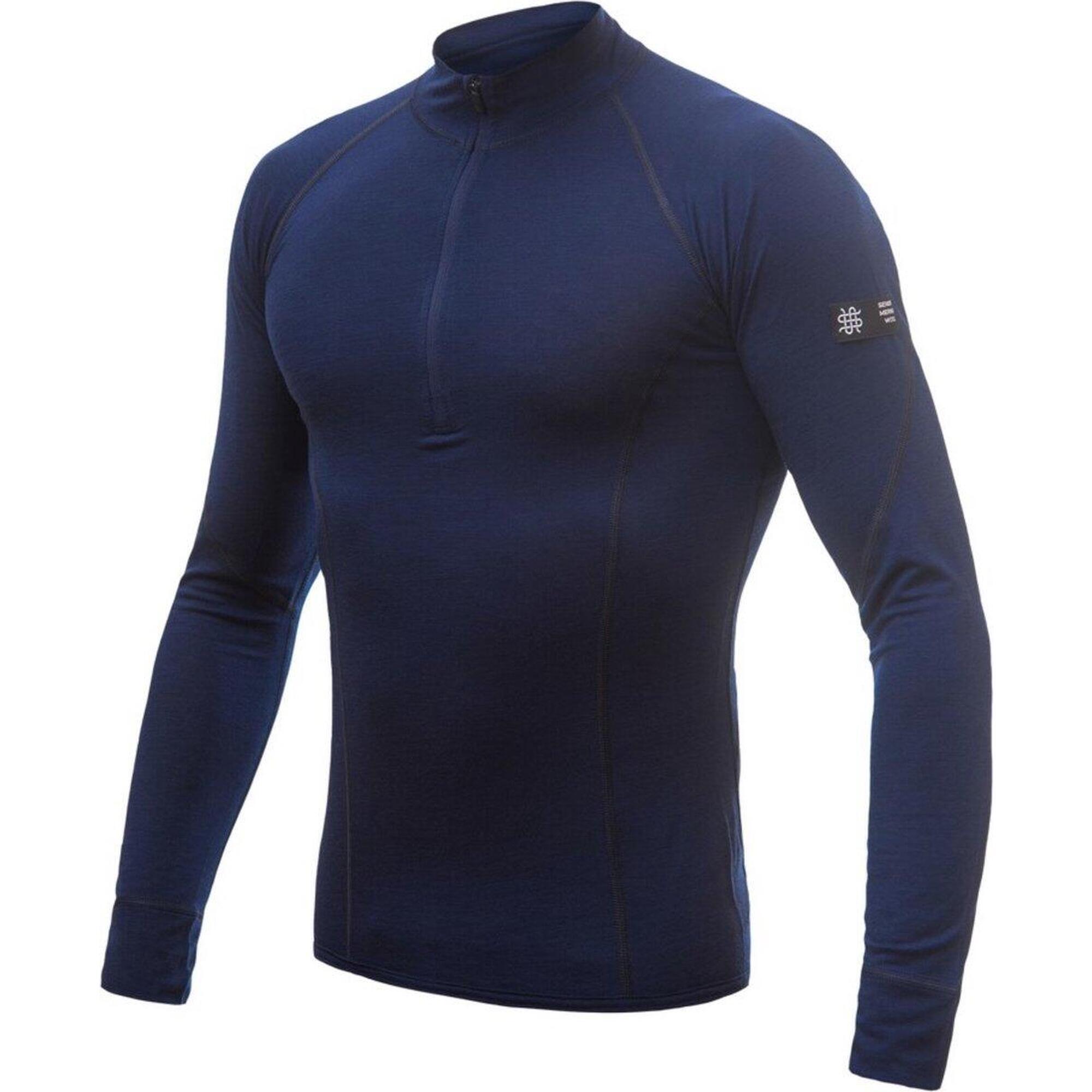 Baselayer Merino Active Tee Outdoor Uomo manica lunga Blu Scuro Small