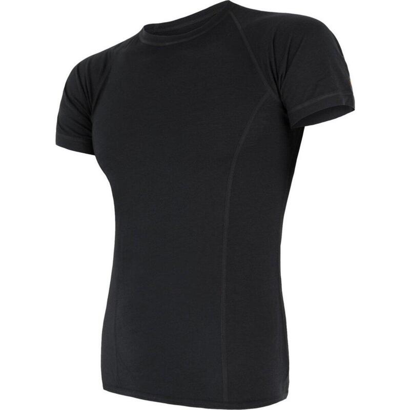 Baselayer Merino Air Tee Outdoor Heren Korte Mouw Zwart Small