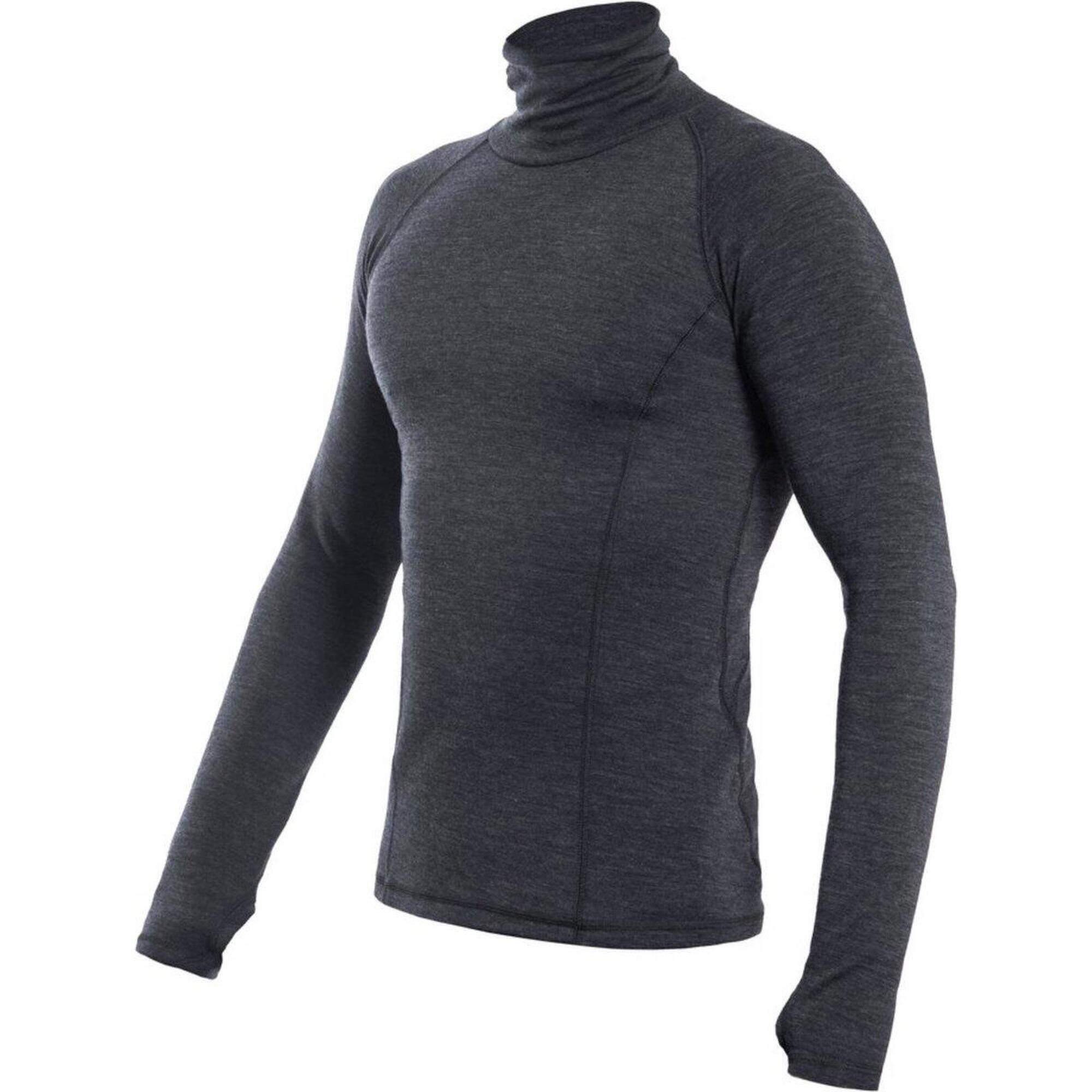 SENSOR Baselayer Merino Bold Outdoor Heren Lange Mouw Roll Neck Anthraciet Medium