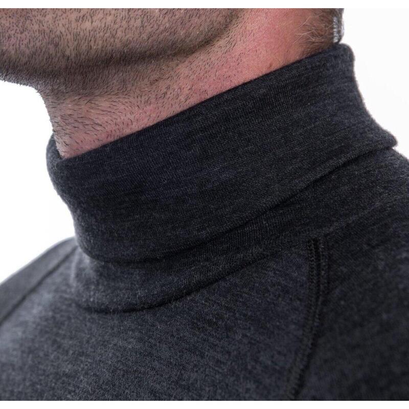 Baselayer Merino Bold Outdoor Men's Long Sleeve Roll Neck Anthracite Petit