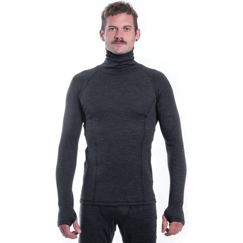 Baselayer Merino Bold Outdoor Heren Lange Mouw Roll Neck Anthraciet Small