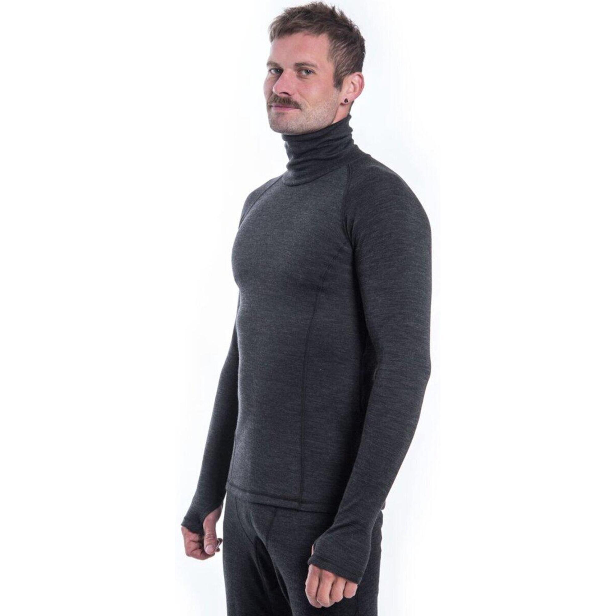 Baselayer Merino Bold Outdoor Uomo Manica Lunga Roll Neck Antracite X-Large