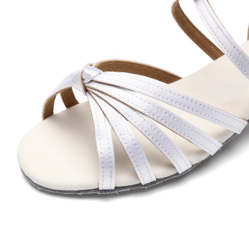 CHAUSSURES DE DANSE FEMME SALSA LATINO BLANC HAVANA 3.5 CM