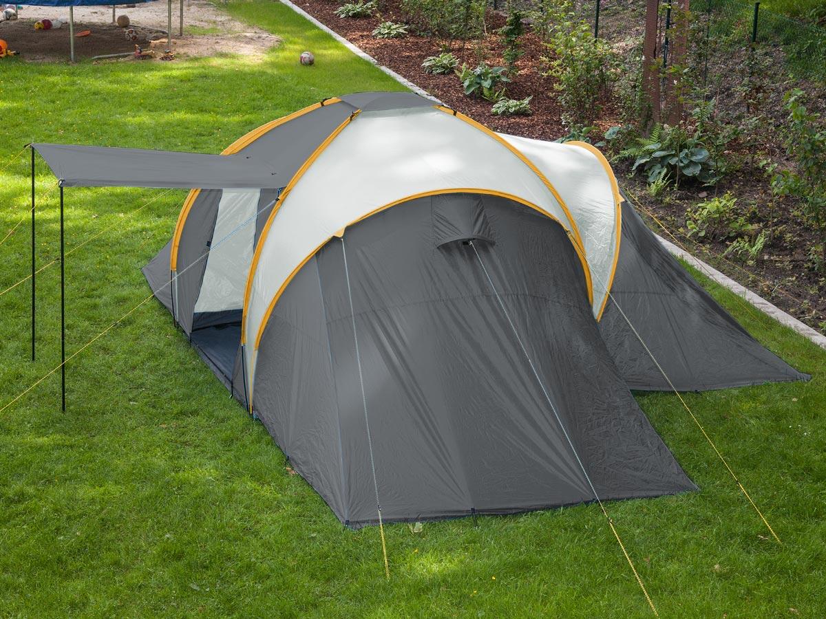Tweedehands - Familie koepel kampeertent Daytona 6 XL - 6 pers - 3 Slaapcabines 2/7
