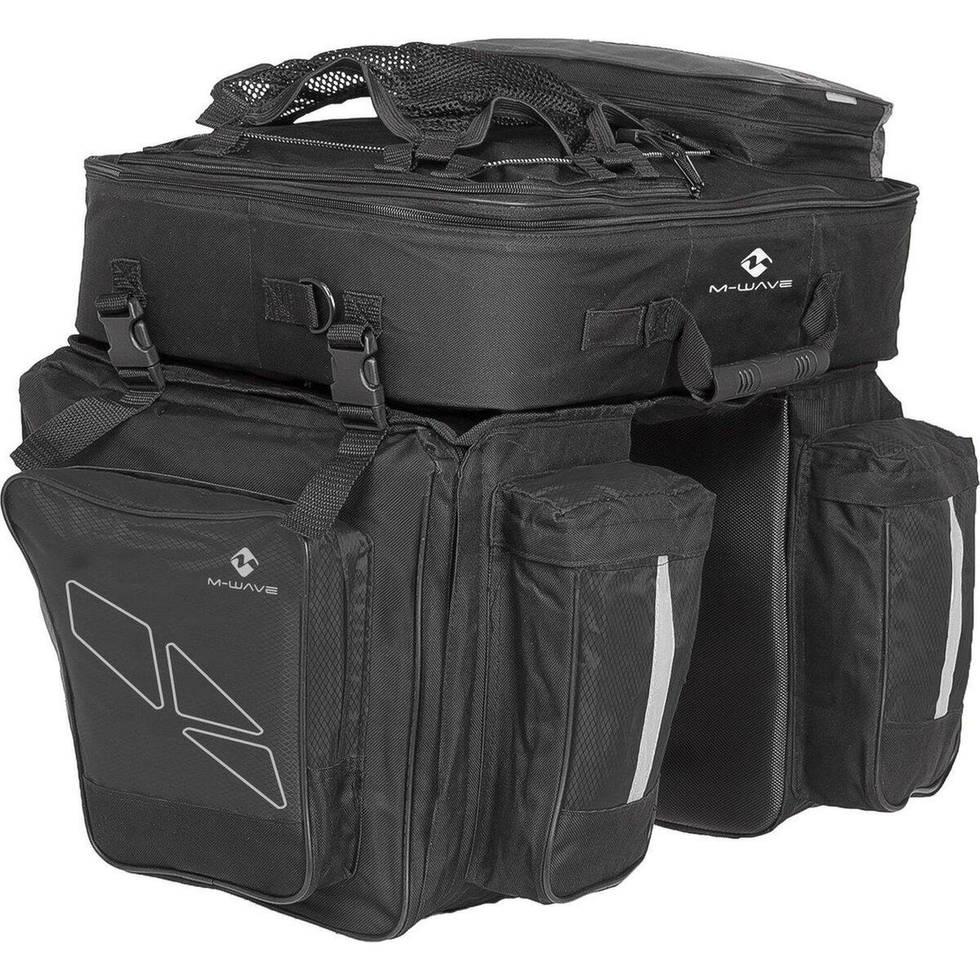 M-WAVE Fietstas Dubbel Amsterdam Triple - Dubbele Fietstas - 96 Liter