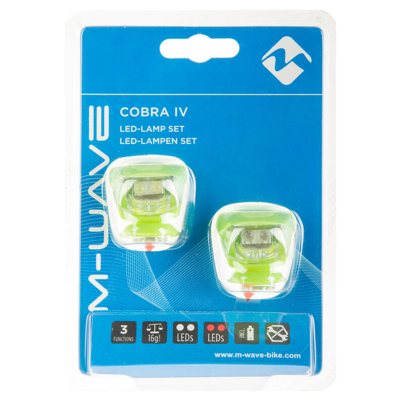 Set Flash cu Baterii M-WAVE COBRA IV - Verde
