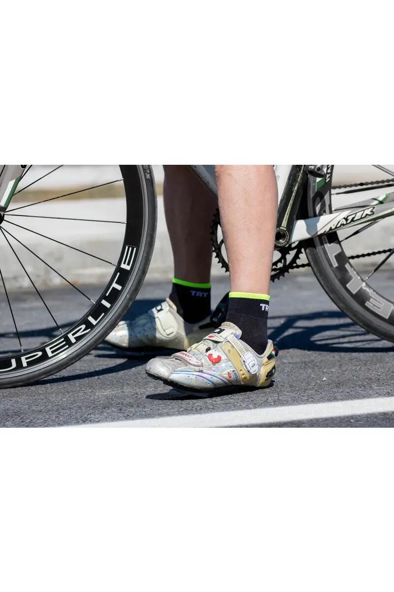 Krótkie skarpetki rowerowe Skinlife Czarno-Białe 2/4