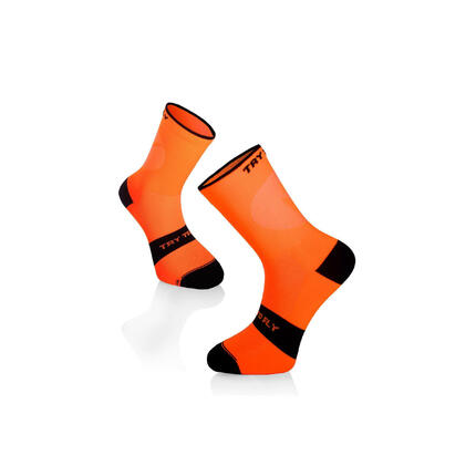 Skarpety rowerowe SKARPETKI ROWEROWE LEKKIE Fluo Orange