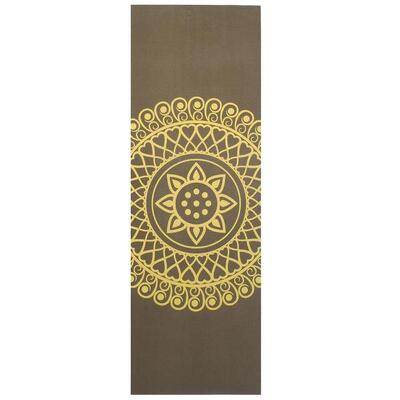 Lotus yogamat sticky extra dik mandala donkergroen