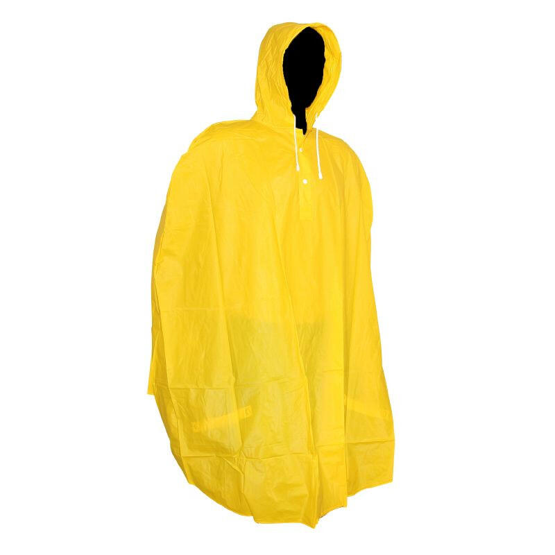 Regenponcho met capuchon en hoge kwaliteit dikke pvc hoes P2R