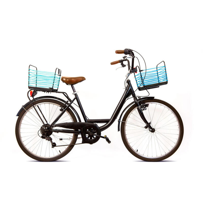 Panier vélo pour porte-bagages ou guidon - Made in France - FILSAFE CUBE Noir