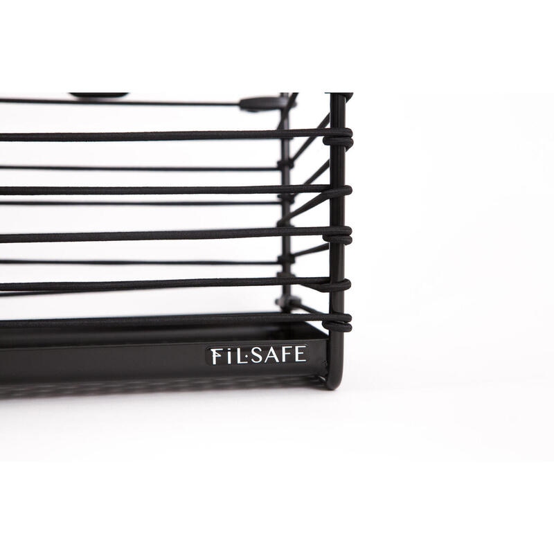 Panier vélo pour porte-bagages ou guidon - Made in France - FILSAFE CUBE Noir