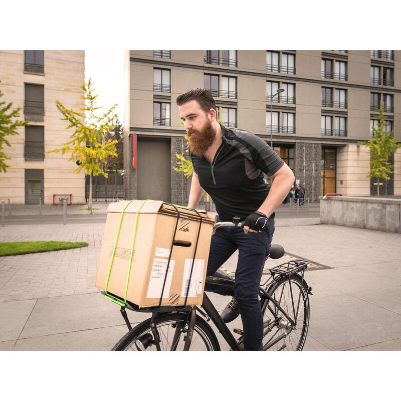 Panier vélo pour porte-bagages - Made in France - FILSAFE CARGO Vert Fluo