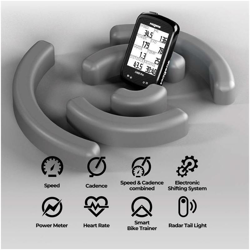 Bicicleta Magene GPS com suporte e capa de silicone. 2/3