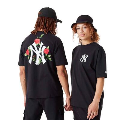 Oversized t-shirt new york yankees floral graphic