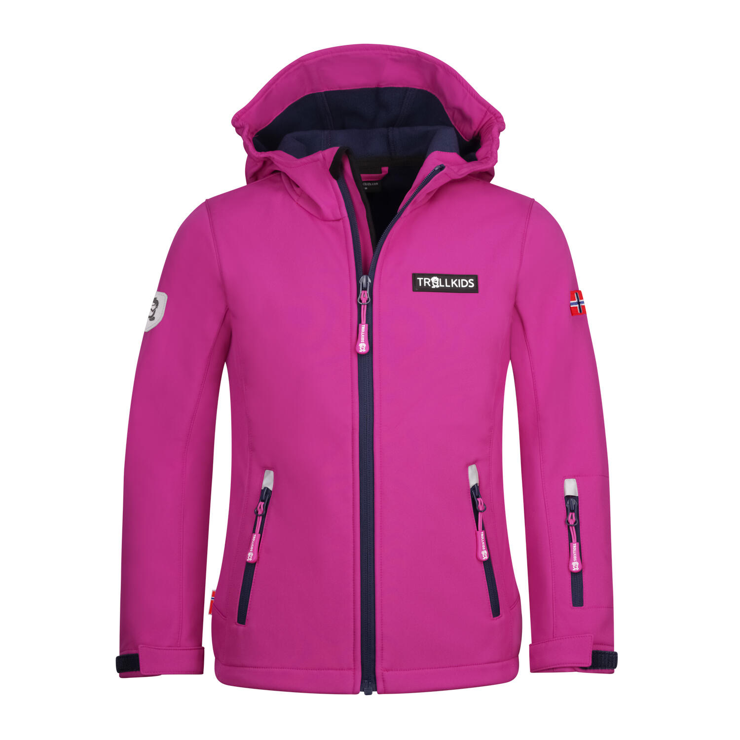 TROLLKIDS Softshell Jacke Oslofjord Feuerbeeren Pink/Marineblau
