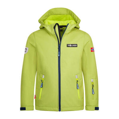Kinder Softshell Jacke Oslofjord Wasserabweisend Hellgrün / Mittelblau