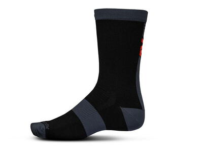 Mullet merino sokken - zwart/rood