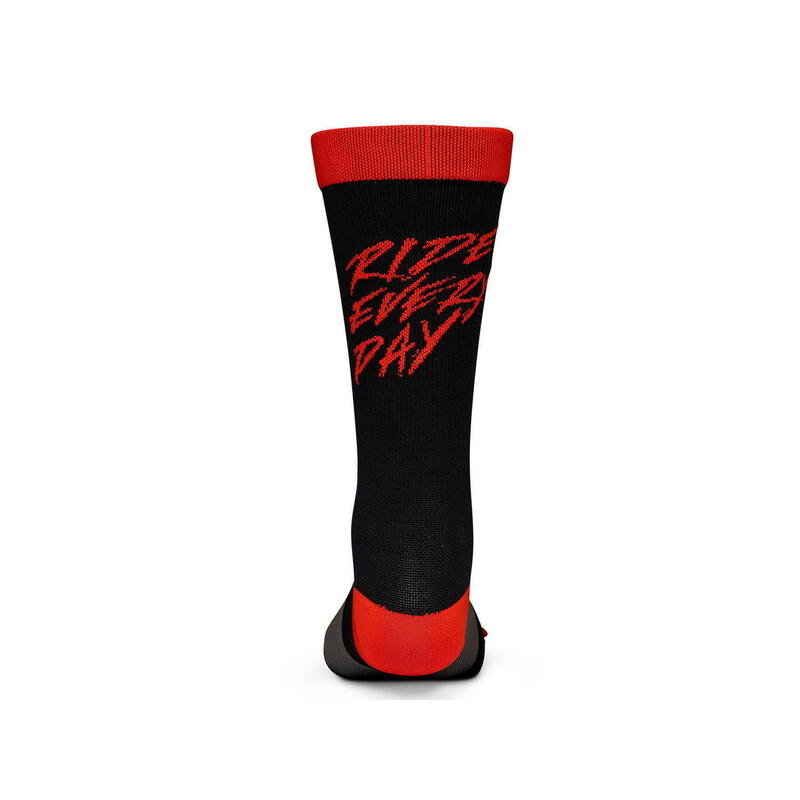 Chaussettes Ride Every Day - Noir/Rouge