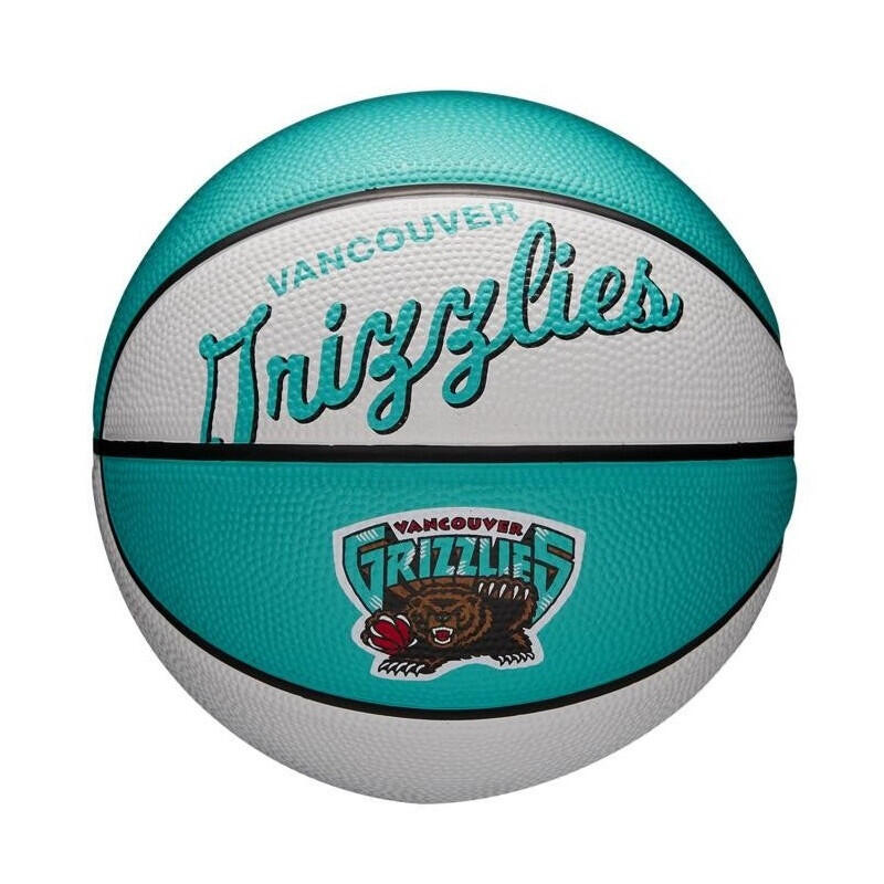 Mini bola Wilson Team Retro Memphis Grizzlies tamanho 3 de basquetebol