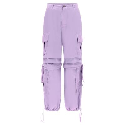 Pantaloni cargo con doppie tasche e coulisse intermedia
