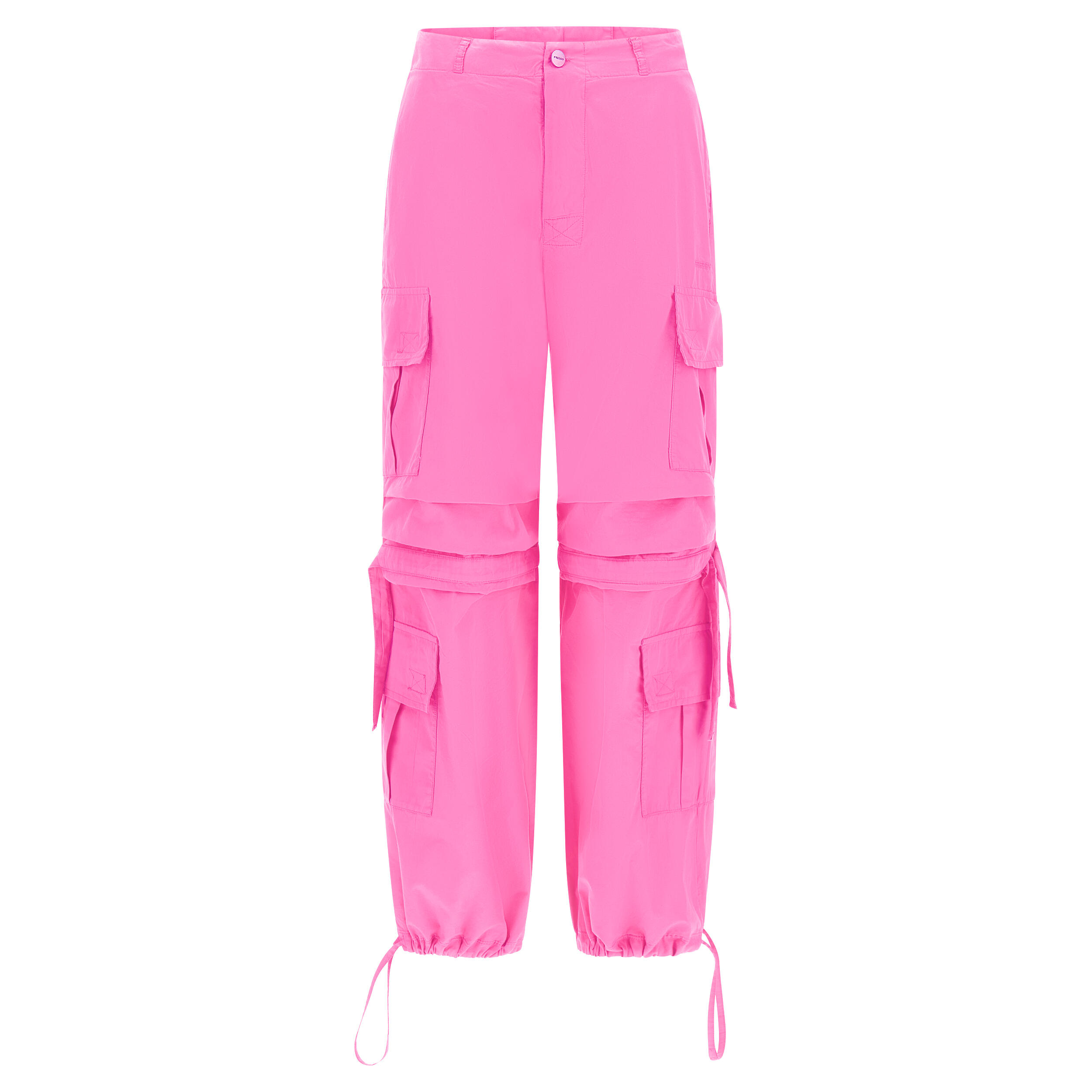 FREDDY Pantaloni cargo con doppie tasche e coulisse intermedia