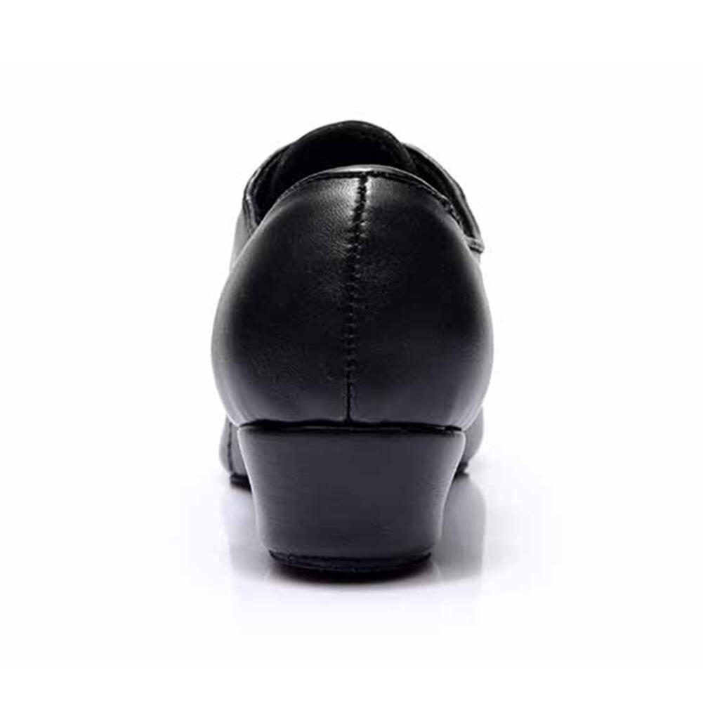 Cadiz Zwart leren moderne dansschoenen 4/7