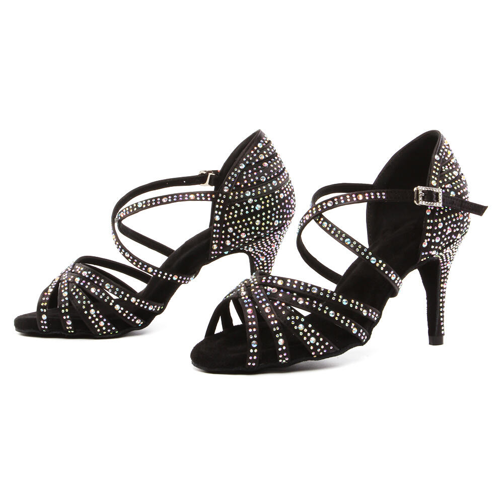 ZAPATOS DE BAILE LATINO SALSA KIZOMBA BACHATA ZIRCONIAS SANTIAGO
