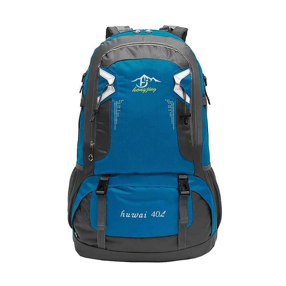 Mochila Azul 40 Litros Impermeable con Cierres Asas y Correas de
