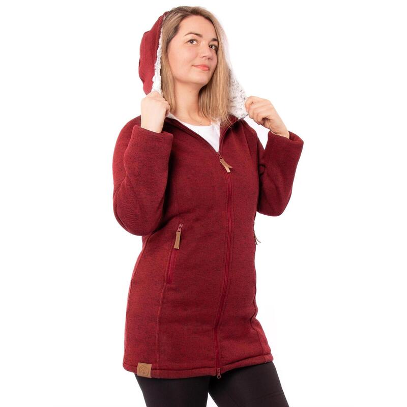 Strickfleecemantel Alix Wandern/Outdoor/Trekking Damen Port Ohne Atmungsaktiv