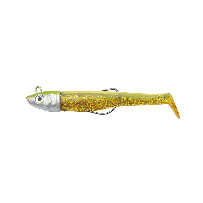 Vinilo pesca jigging spinning Alevin JLC 6 g caqui oro #8