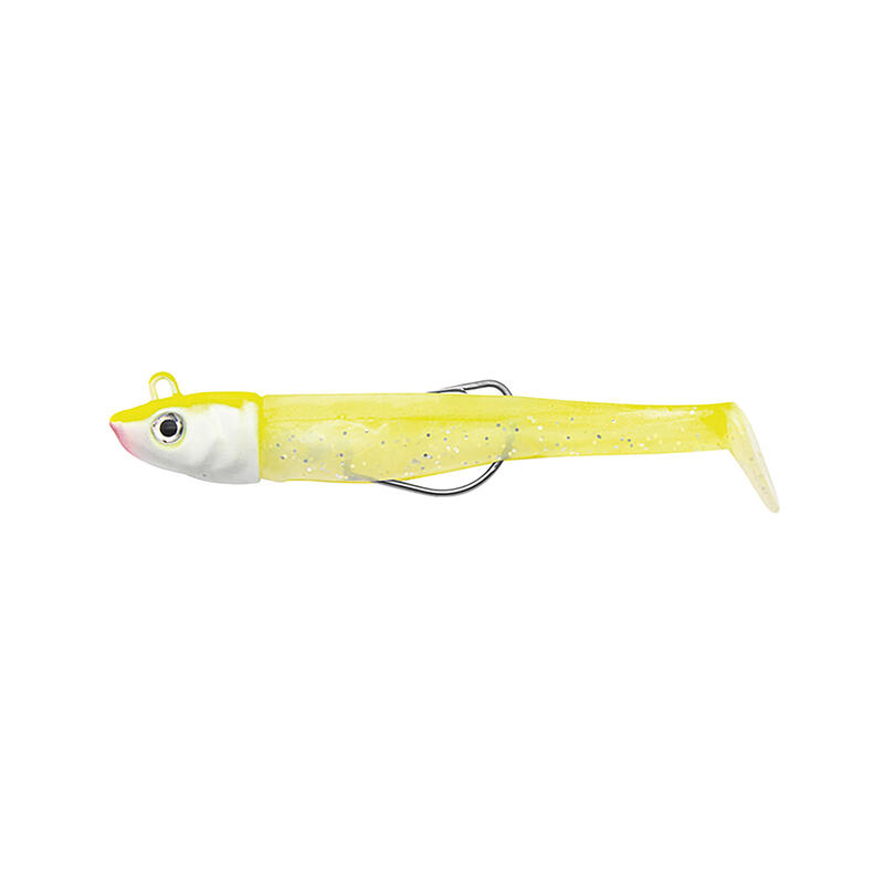 Vinilo pesca jigging spinning Alevin JLC 6 g amarillo glow #9