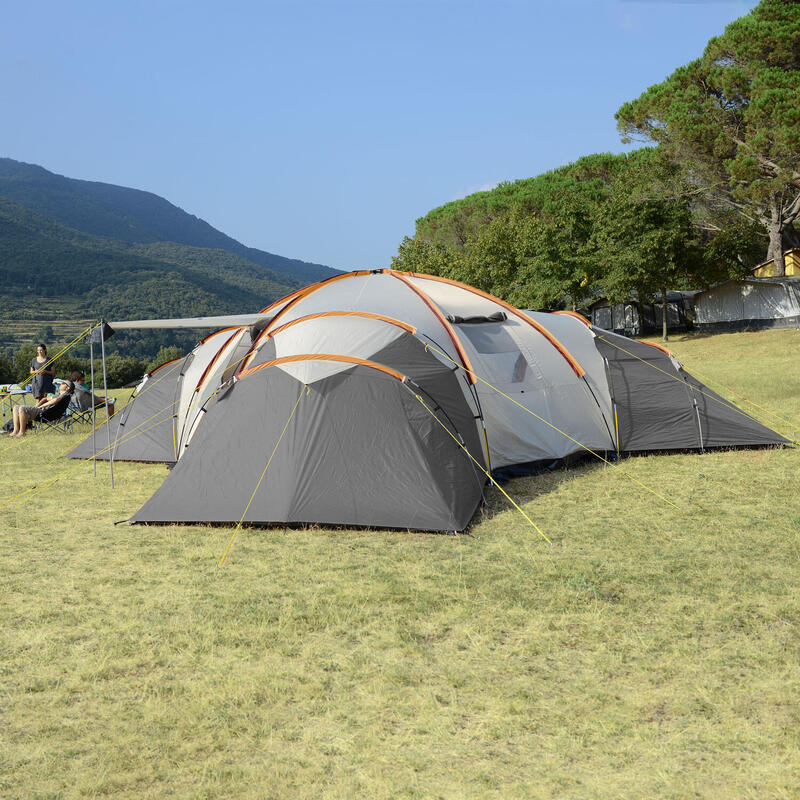 Koepeltent Turin 12 Sleeper - Campingtent - 12 personen - 3 donkere slaapcabines