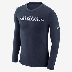 Nike LS Marled Wordmark Tee XXL Seahawks