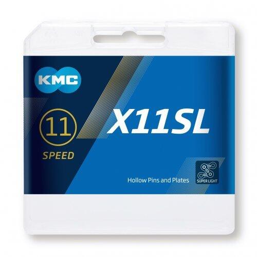 Cadena Kmc X11 sl plata 118p 11v