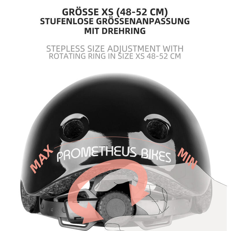 Fietshelm voor kinderen van 3 tot 6 jaar maat XS 48-52 cm Helm met draairing