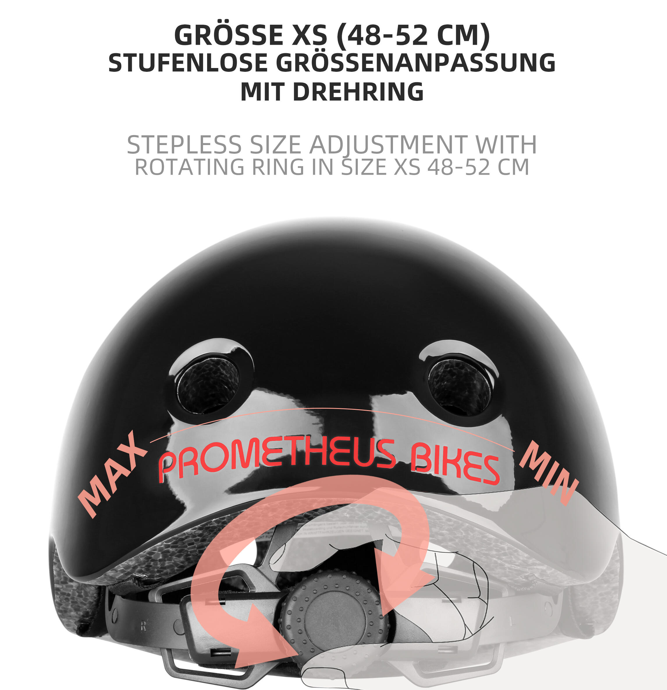 Fahrradhelm für Kinder ab 3 bis 6 Jahre Größe XS 48-52 cm Helm mit Drehring 2/6