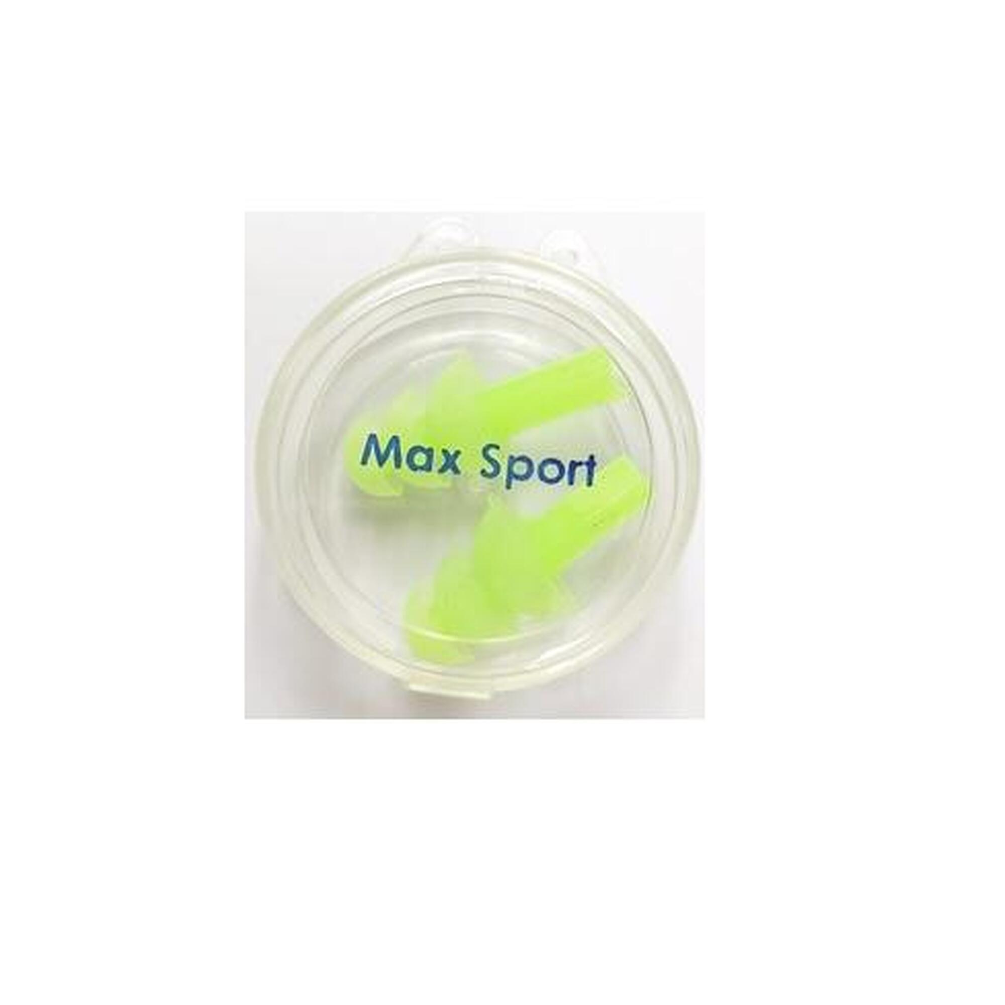 MS-9058 Silicone Swimming Ear Plugs (One Pair) - Green