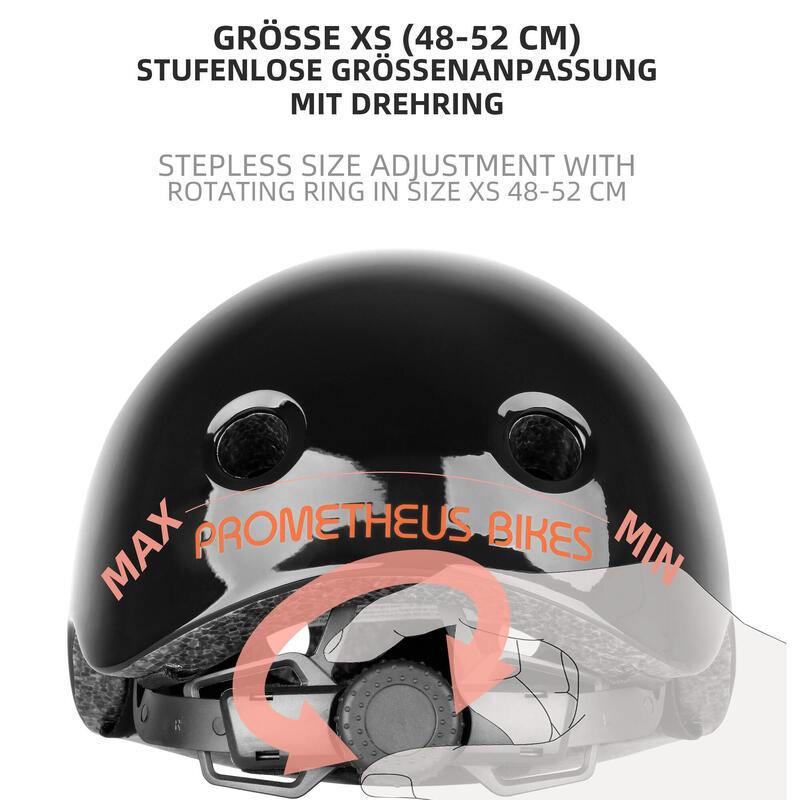 Fahrradhelm für Kinder ab 3 bis 6 Jahre Größe XS 48-52 cm Helm mit Drehring